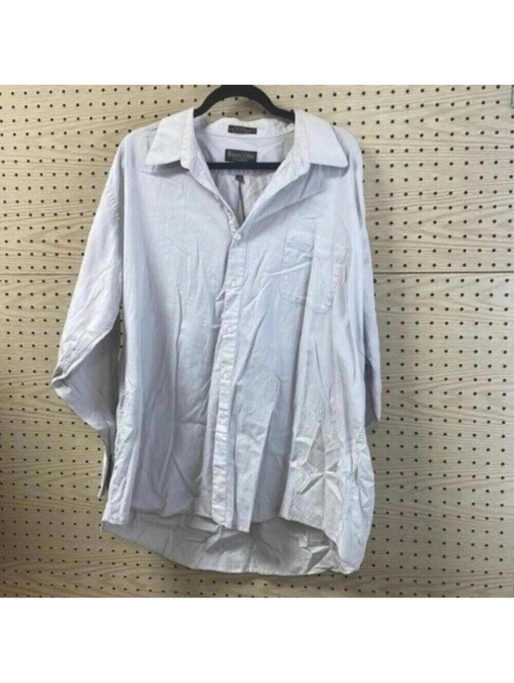 Vintage Roberto Villini 100% Cotton Grey Collared Long Sleeve Button up shirt